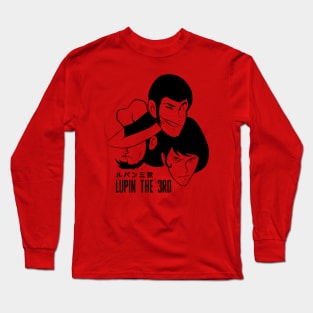 218 Lupin 3head Long Sleeve T-Shirt